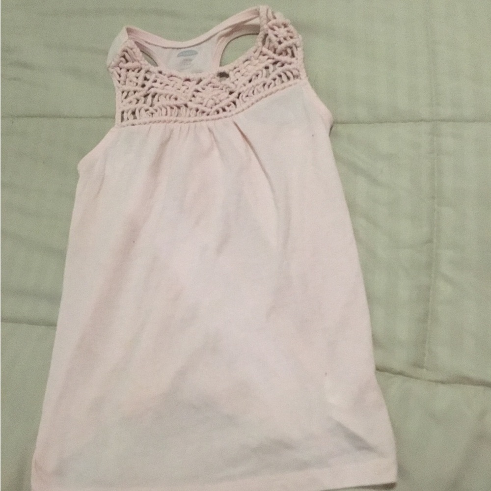 Old Navy Pink Sleeveless Crochet Top for Kids